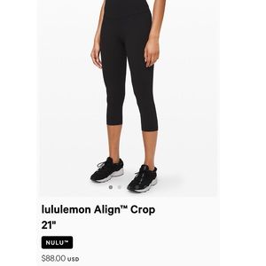 THREE Pairs of Lululemon Align Crops